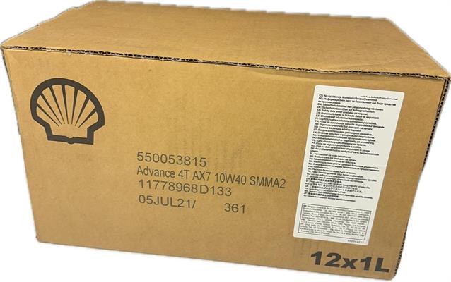 SHELL ADVANCE 4T AX7 10W/40 CARTONE12X1 LITRO