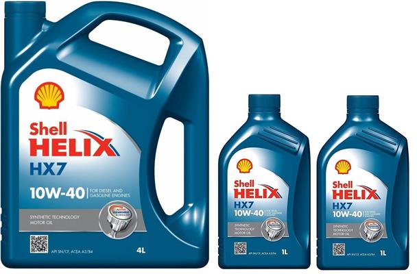 KIT SHELL HELIX HX7 10W/40 4+2 LITRI